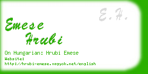 emese hrubi business card